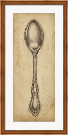 Framed Antique Spoon Print