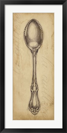 Framed Antique Spoon Print