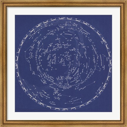 Framed Stars &amp; Constellations Chart Print