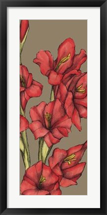 Framed Graphic Flower Panel II Print