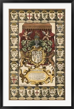 Framed Armes of Kings Print