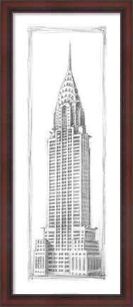 Framed Chrysler Sketch Print