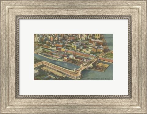 Framed Chicago- Bird&#39;s Eye View Print