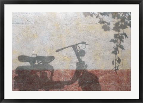 Framed Old Moterbike Shadow Print