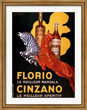 Framed Florio E Cinzano Print
