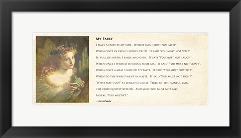 Framed My Fairy by Lewis Carroll - wide Print