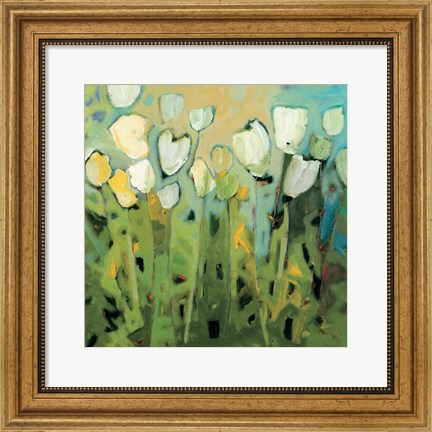 Framed White Tulips I Print