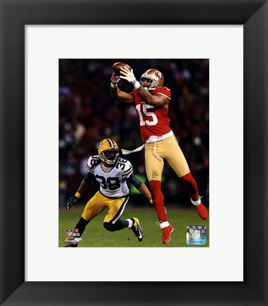 Framed Michael Crabtree 2012 NFC Divisional Playoff Action Print