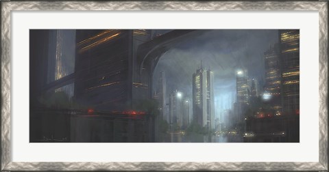 Framed Night City Print