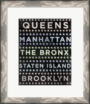 Framed New York Hoods (b/w) Print
