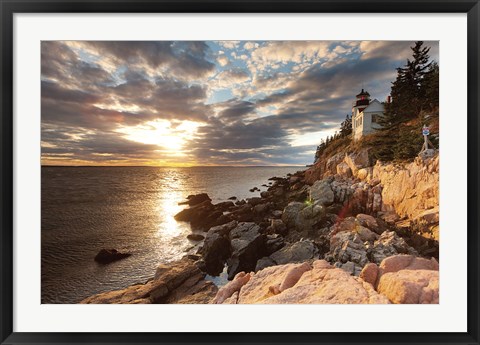 Framed Bass Harbor Lighthouse Print