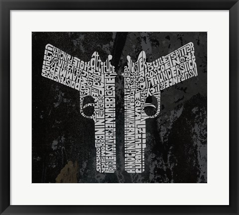 Framed Six Shooter &amp; Hand Cannon Print