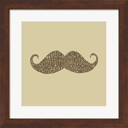 Framed Mustache Styles Print