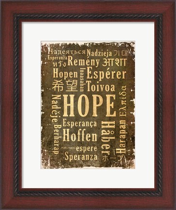 Framed Hope in Multiple Languages Print