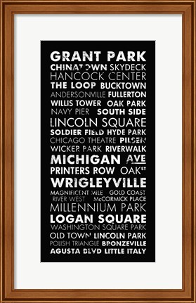 Framed Chicago Cities II Print