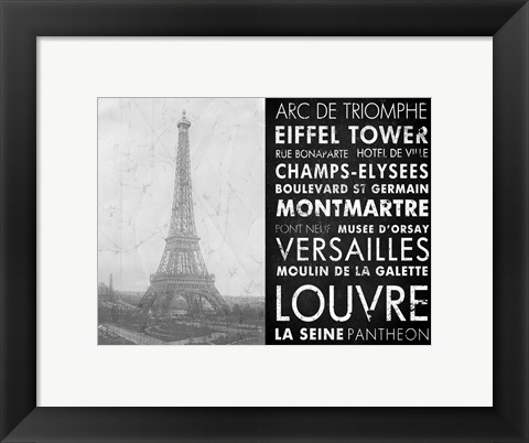 Framed Eiffel Tower Paris Print