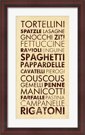 Framed Pasta I Print