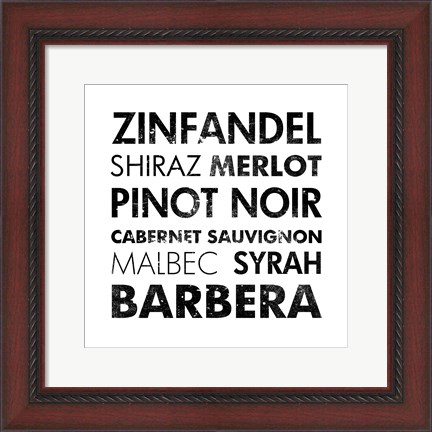 Framed Red Wine III Print