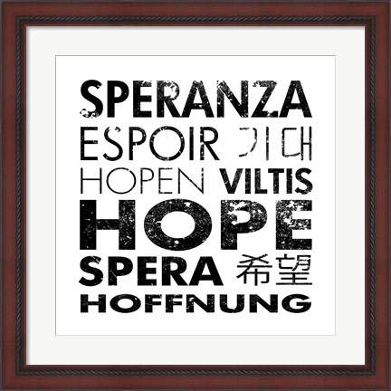 Framed Hope Square Print