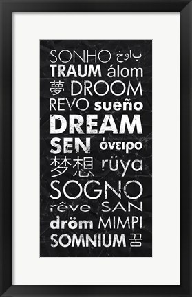 Framed Dream in Different Languages Print