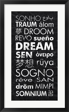 Framed Dream in Different Languages Print