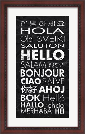 Framed Hello in Different Languages Print