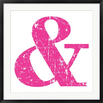 Framed Pink Ampersand Print