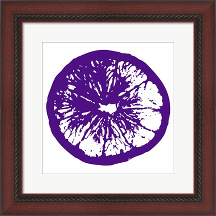 Framed Purple Orange Slice Print