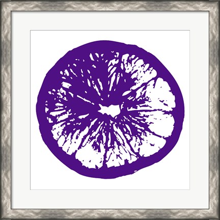 Framed Purple Orange Slice Print