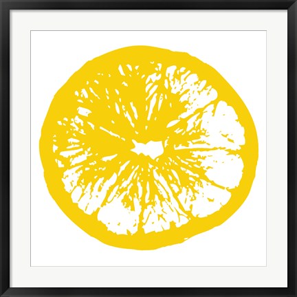 Framed Yellow Orange Slice Print