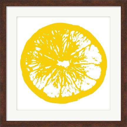 Framed Yellow Orange Slice Print