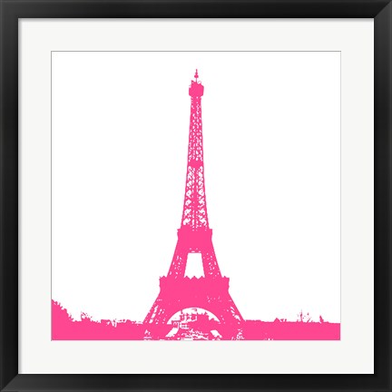 Framed Pink Eiffel Tower Print