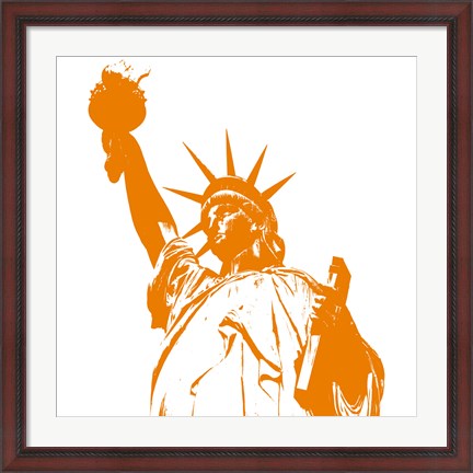 Framed Orange Liberty Print