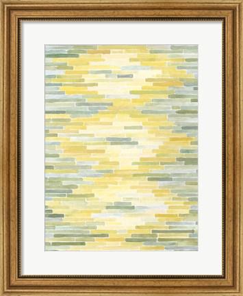 Framed Green &amp; Yellow Reflection II Print