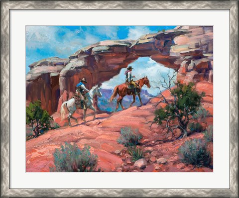 Framed Between Rocks &amp; Hard Places Print