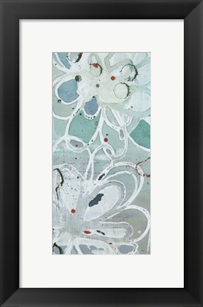 Framed Flowers Abstracted I Print