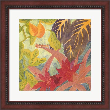 Framed Tropical Monotype IV Print