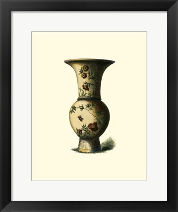 Framed Oriental Porcelain I Print
