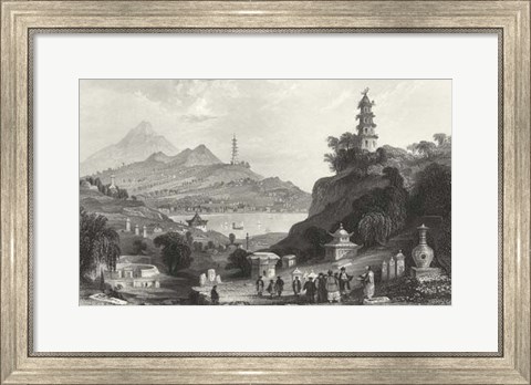 Framed Temple, at Lake Lee-Hoo Print