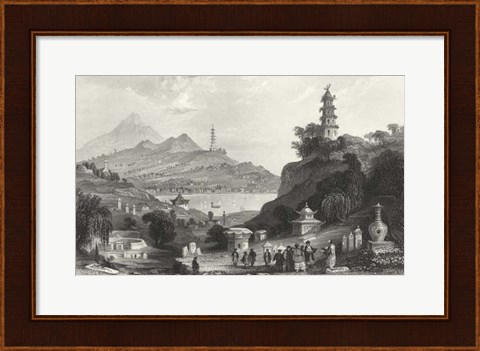 Framed Temple, at Lake Lee-Hoo Print