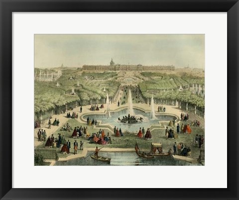 Framed Panorama Du Chateau et Du Parc Print