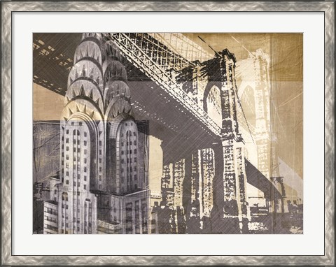 Framed Metropolitan Collage I Print