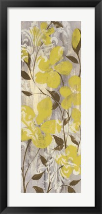 Framed Buttercups on Grey II Print