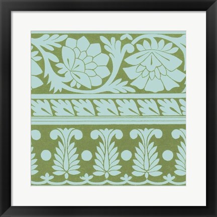 Framed Spring Leaf Motif III Print