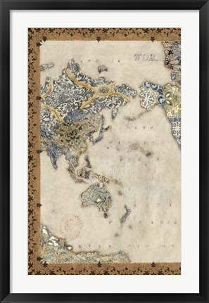 Framed Royal Map I Print