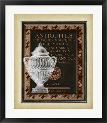 Framed Antiquities Collection IV Print