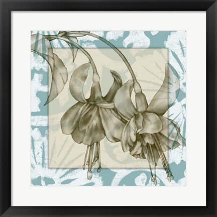 Framed Coastal Floral II Print