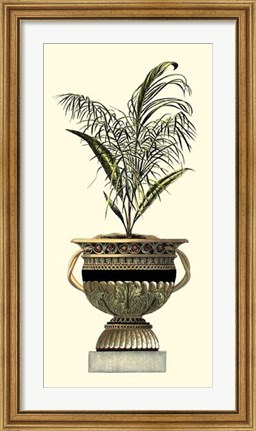 Framed Elegant Urn with Foliage II Print