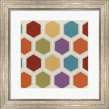 Framed Retro Pattern IV Print