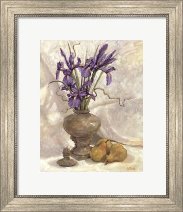 Framed Purple Iris &amp; Pear Print